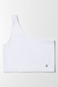 Seamless Asymmetrical Top White