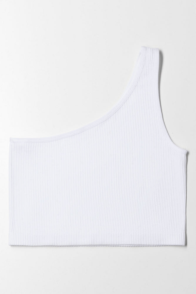 Seamless Asymmetrical Top White (2)