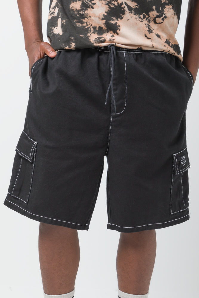 Cargo Denim Short Black (1)