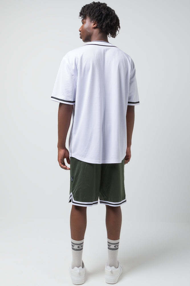 Stripe Basketball Shirt White (2)