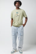 Cargo Loose Fit Denim Jeans Light Blue