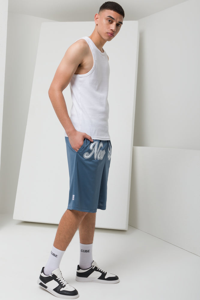 New York Basketball Short Blue (2)