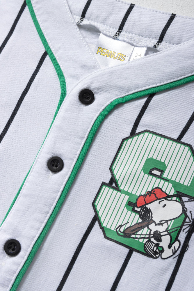 Snoopy Baseball T-Shirt White And Green