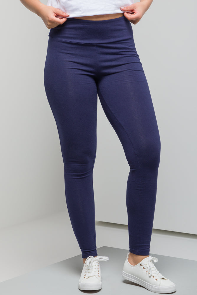 Wide Waist Leggings Navy