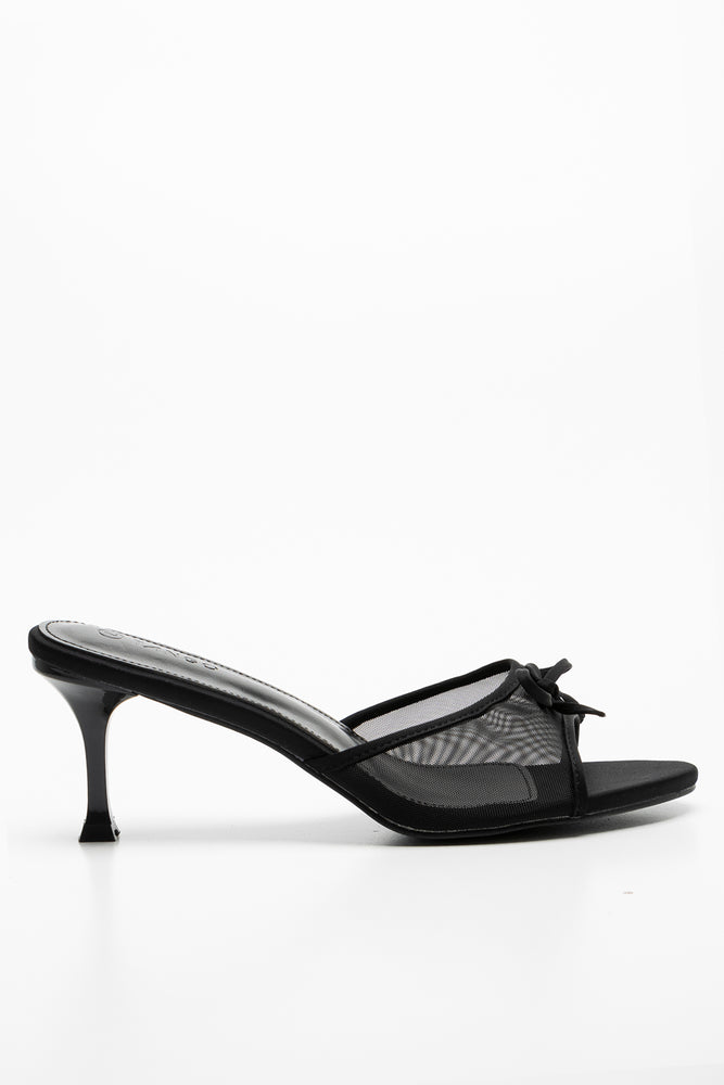 Mesh Heel Sandal Black