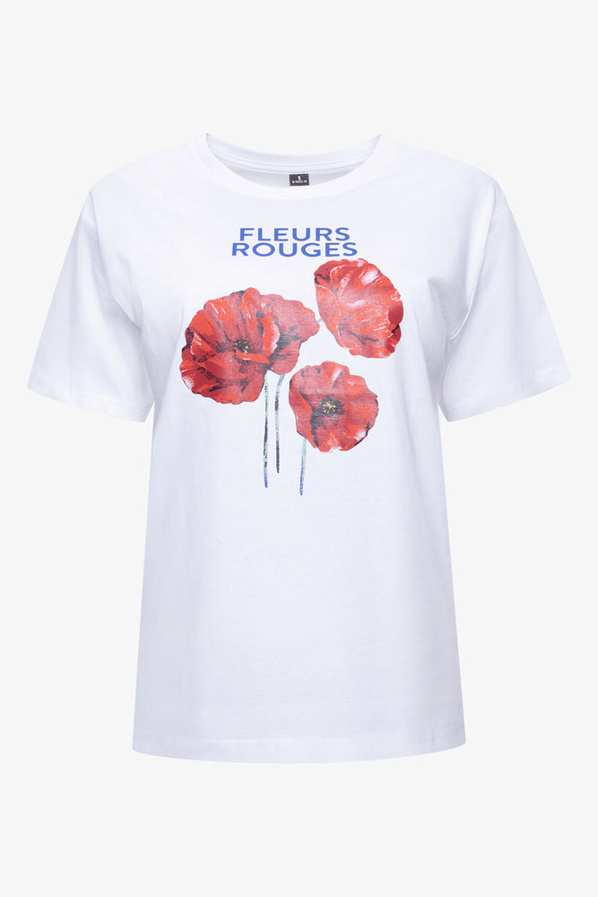 Flower Short Sleeve T-Shirt White