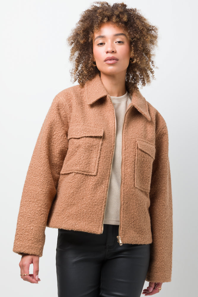 Melton  Bomber Jacket Natural