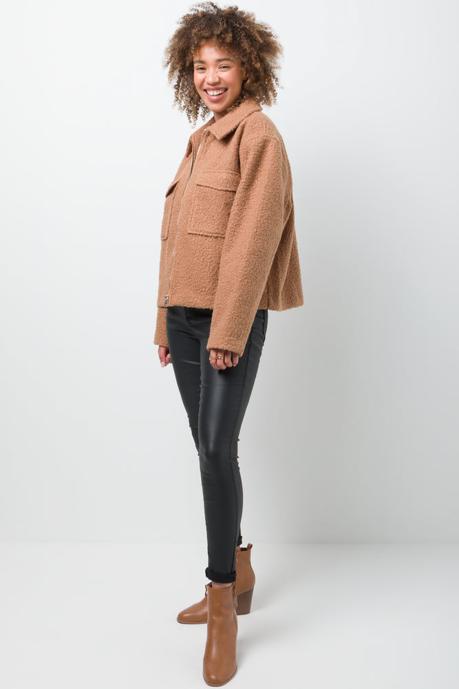 Melton  Bomber Jacket Natural