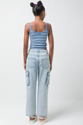 Cargo Denim Jeans Light Blue (3)