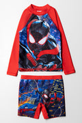 Spider-Man Long Sleeve Swimsuit Set Red