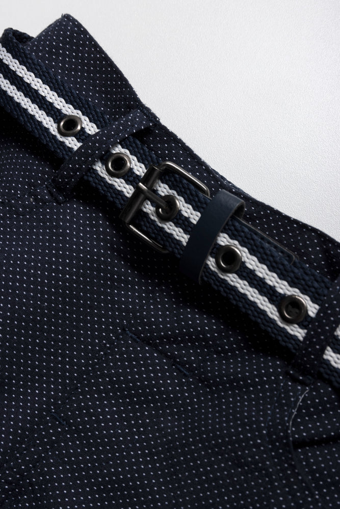 Chino Short With Belt Navy (1)