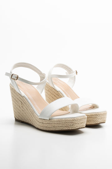 Espadrille Wedge White