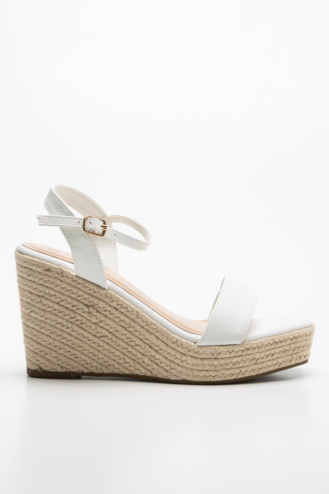 Espadrille Wedge White (1)