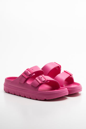 Double Strap Slide Pink