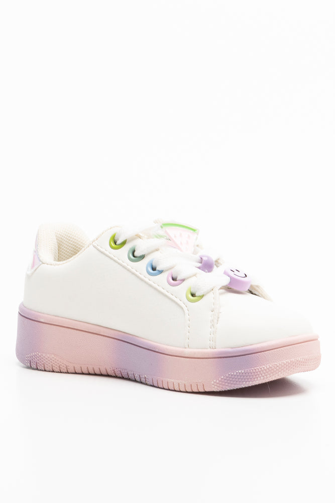 Beaded Lace Sneaker White (1)