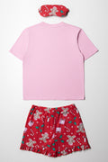 Christmas Short Set Pink (4)