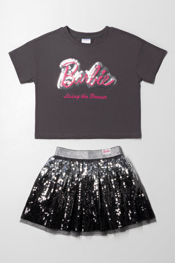 Barbie Sequin Set Dark Grey