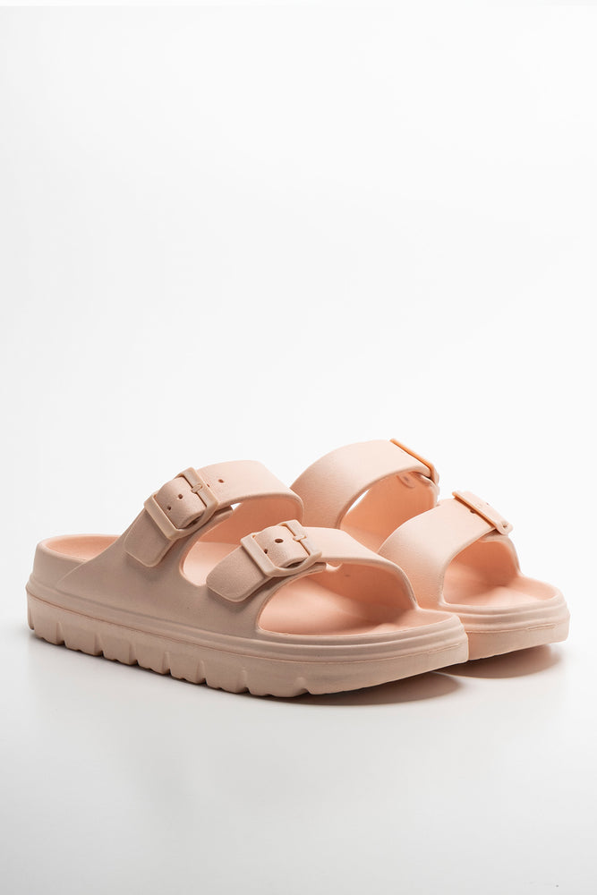 Double Strap Slide Pink