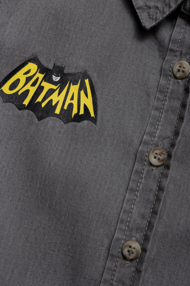 Batman Denim Shirt Grey