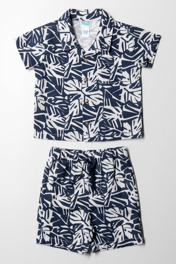 Short And Shirt Set Navy