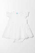 Anglaise Frill Dress White