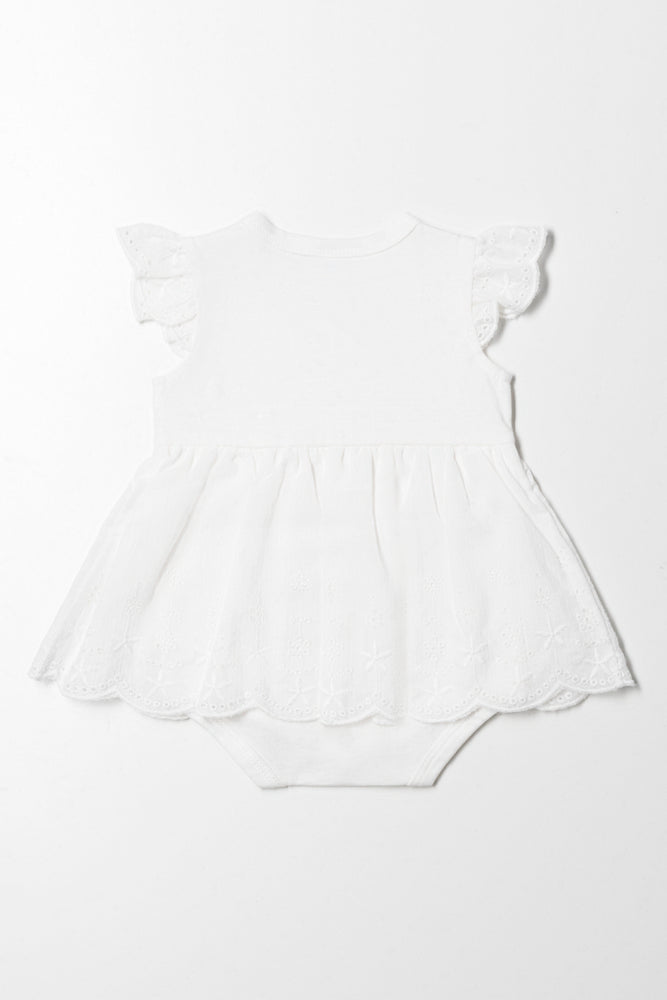 Anglaise Frill Dress White (3)