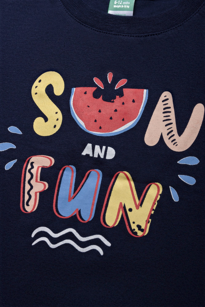 2 Pack Sun And Fun T-Shirts Blue