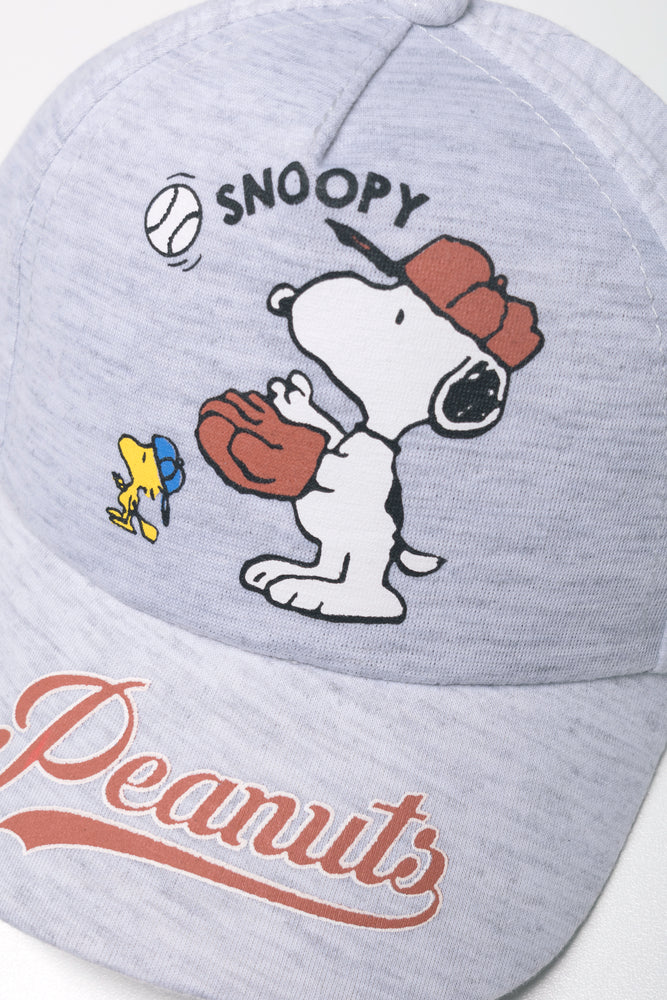 Snoopy Peak Cap Grey