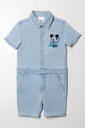 Short Sleeve Boilersuit Blue