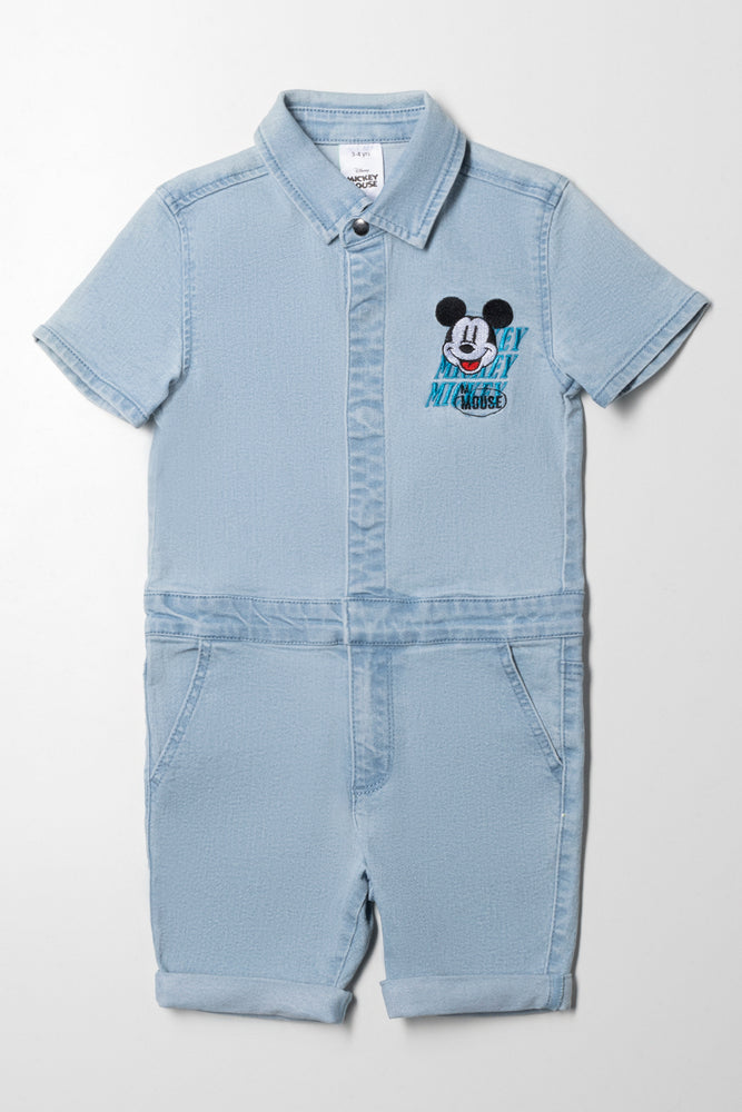 Short Sleeve Boilersuit Blue