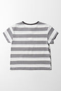 Stripe Henley T-Shirt Grey (2)