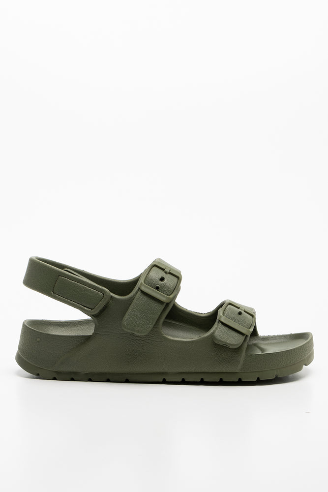 Double Strap Sandal Dark Green