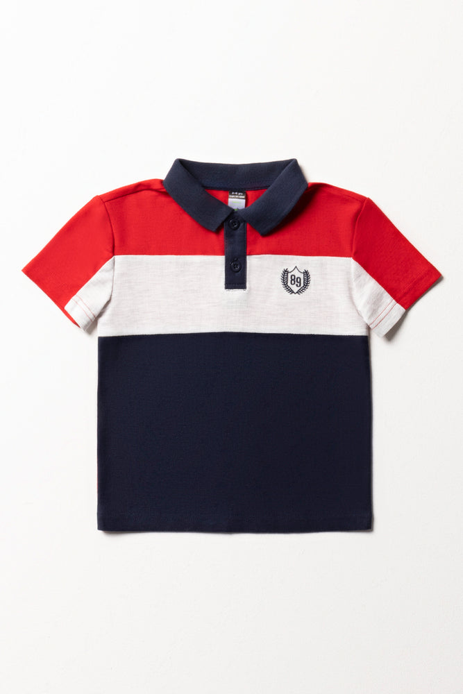 Colourblock Golfer Red