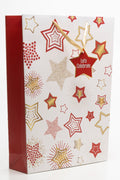 Christmas Stars Gift Bag Red (1)