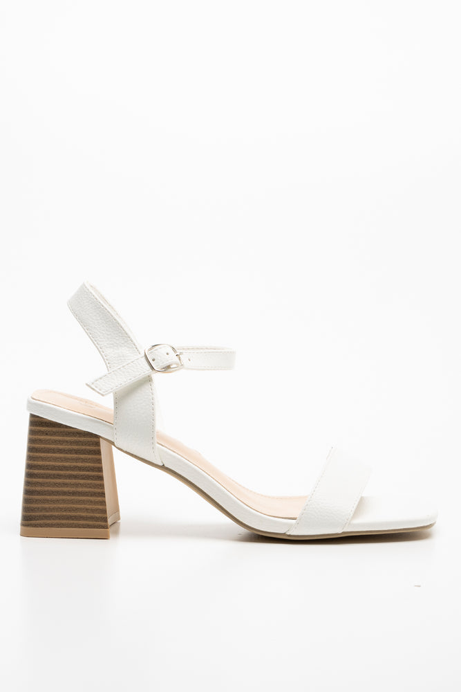 Block Heel Square Toe White (1)