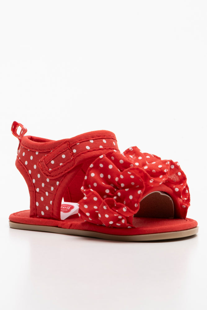 Frill Sandal Red