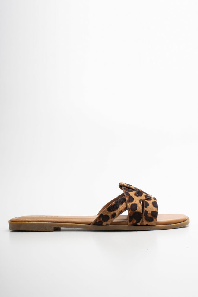 Leopard Sandal Brown