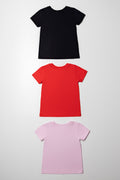 Miraculous 3 Pack T-Shirts Red, Pink And Black (4)