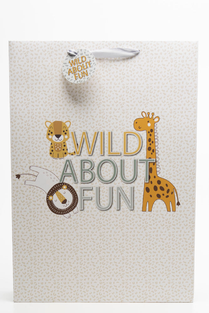 Wild About Fun Gift Bag White