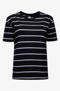 Stripe Short Sleeve T-Shirt Black And White