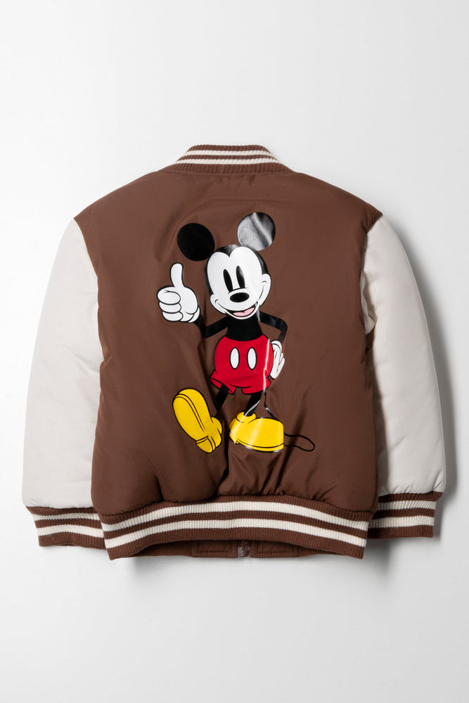 Mickey Mouse Bomber Jacket Brown (3)