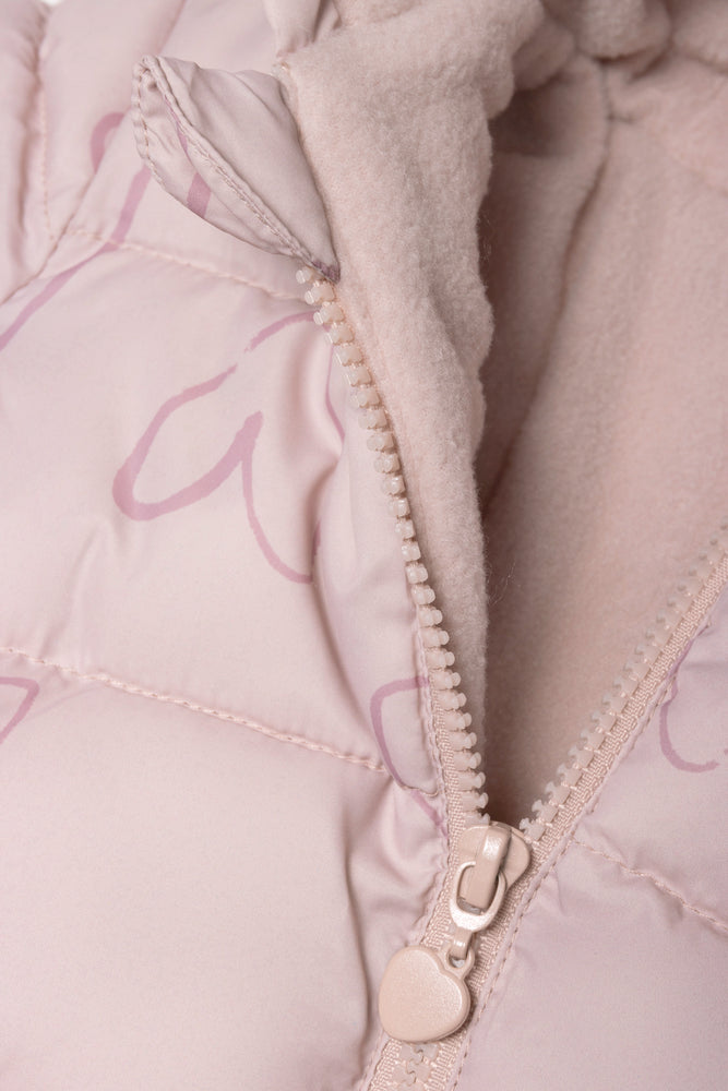 Hooded Puffer Jacket Pink