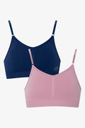 2 Pack Padded Bras Navy And Pink