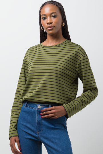 Stripe Top Green