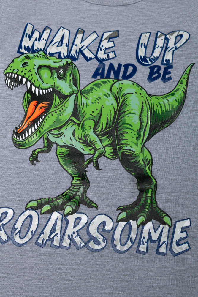 Dinosaur Long Sleeve Pyjamas Grey