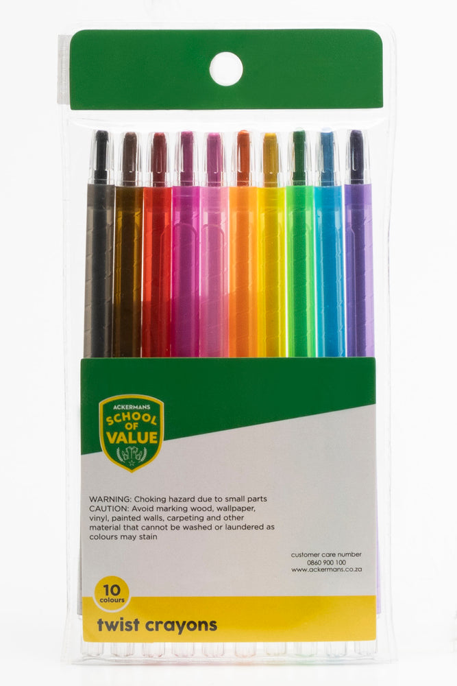 10 Pack Twist Crayons