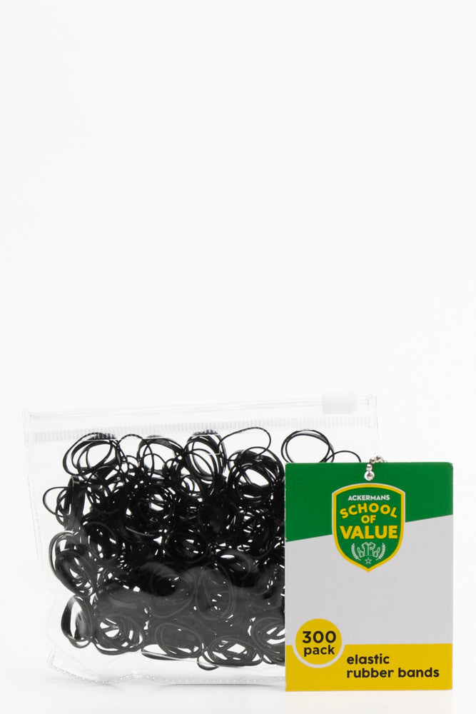 300 Pack Rubber Bands Black