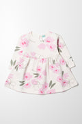 Flower Babydoll Dress White And Pink