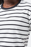 Stripe Short Sleeve T-Shirt White And Black (3)