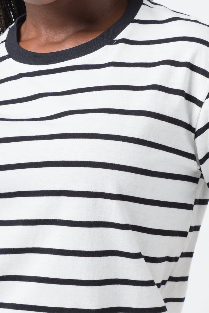 Stripe Short Sleeve T-Shirt White And Black (3)